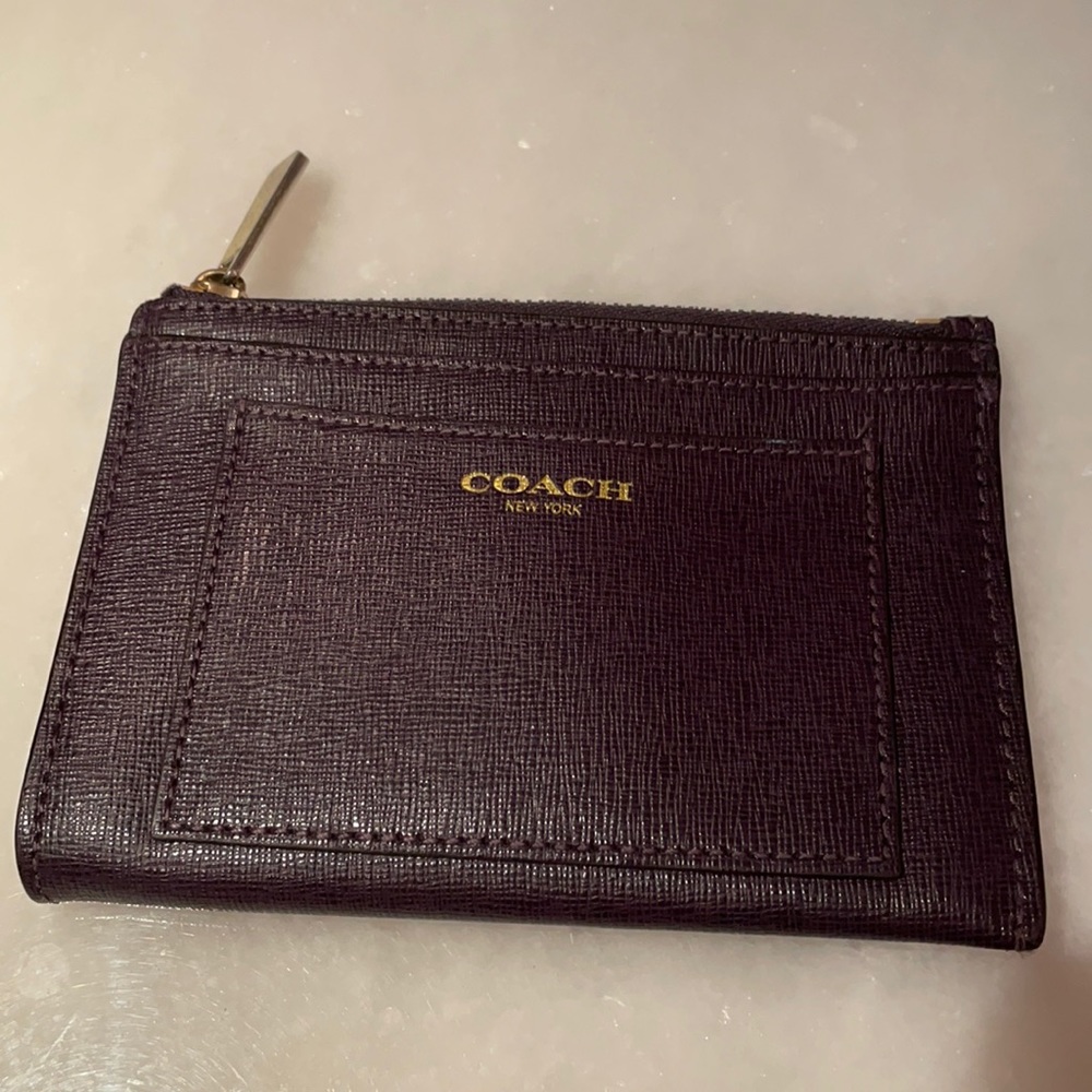 Eggplant Coach Wallet Card Case
